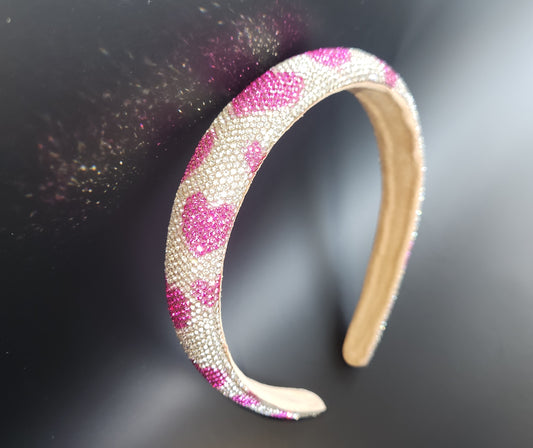 Heart Pattern Rhinestone Headband
