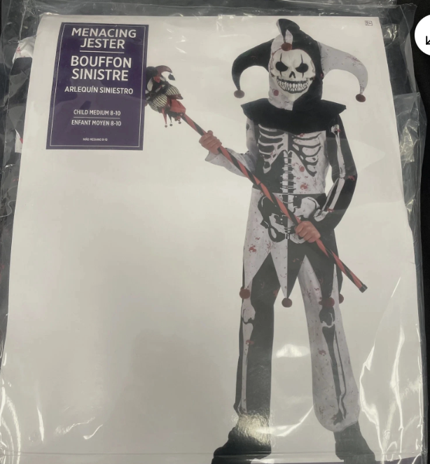 Menacing Jester Bouffon Sinistre - Children Size Medium 8-10