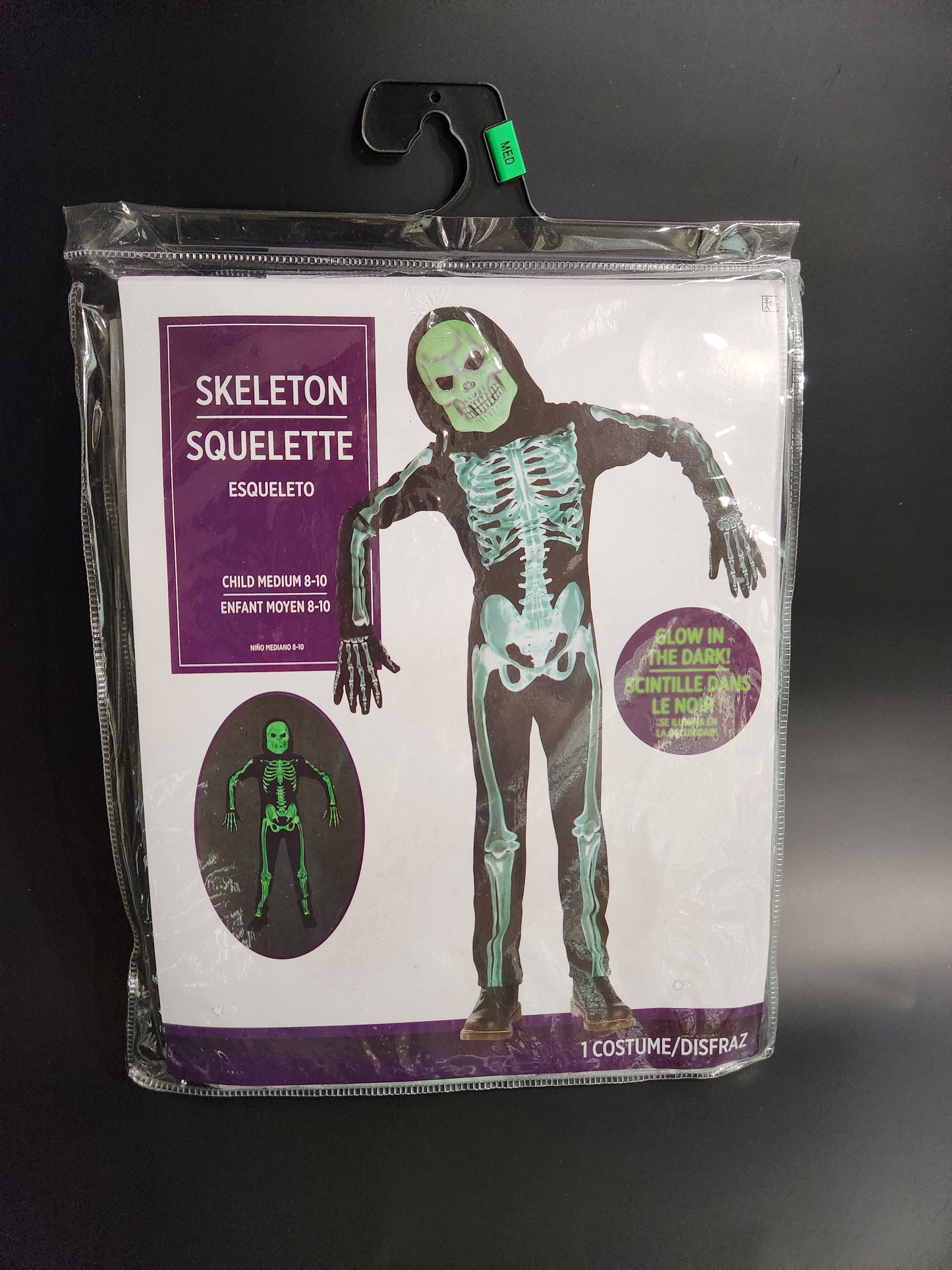Skeleton Halloween Costume - Children Size Medium 8-10