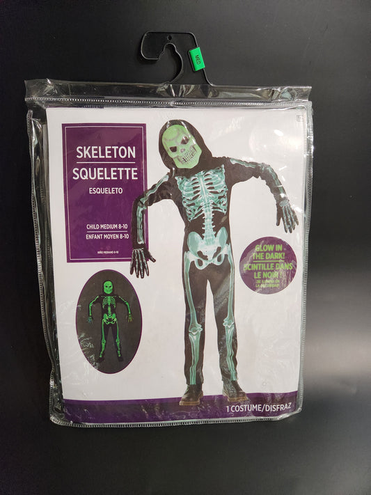 Skeleton Halloween Costume - Children Size Medium 8-10