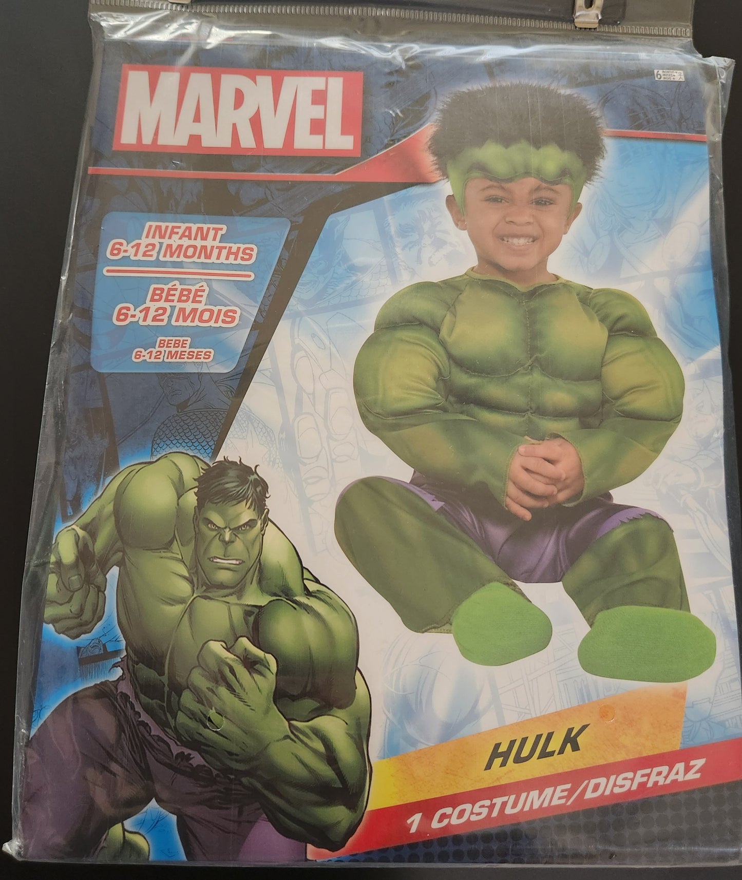 Marvel - Hulk Costume - Infant 6-12 Months