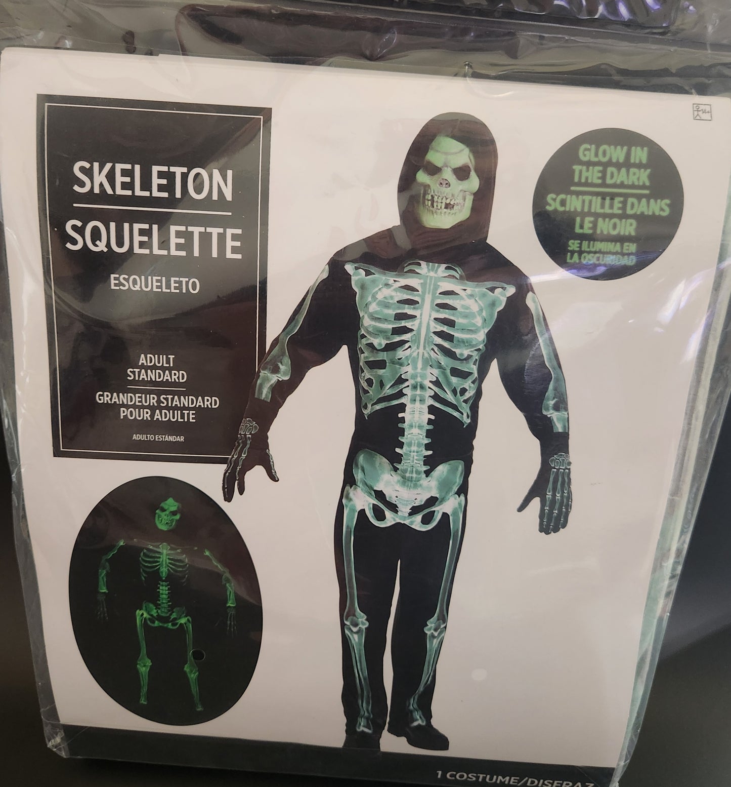 Skeleton Halloween Costume - Adult Standard Size