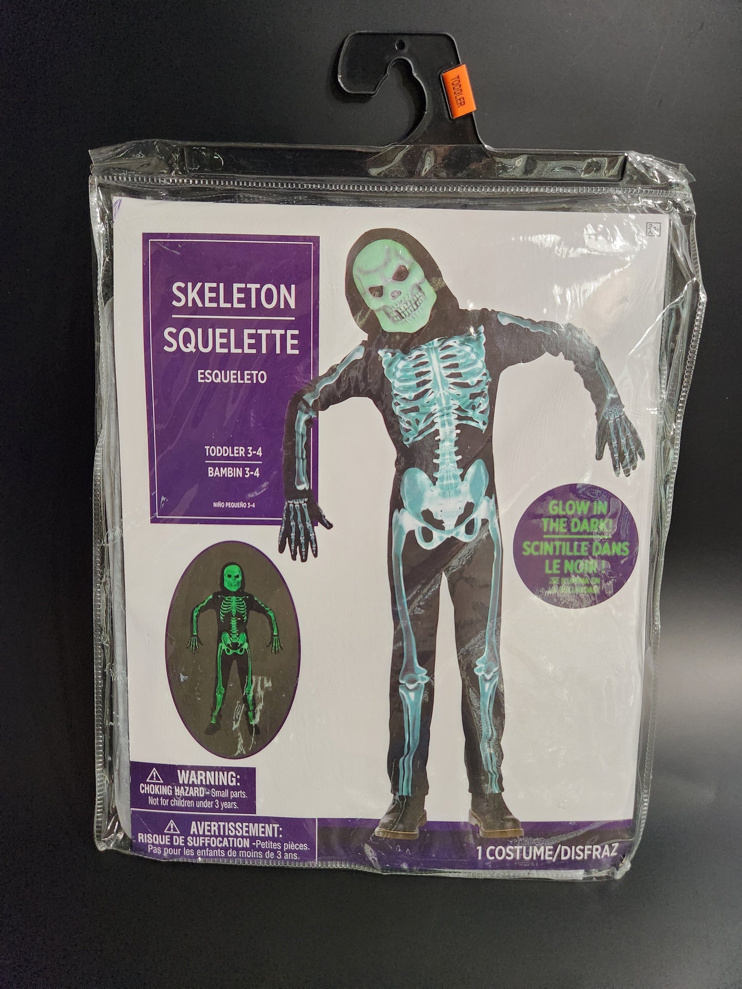 Skeleton Halloween Costume - Toddler Size 3T-4T